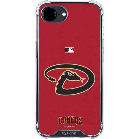 MLB Arizona Diamondbacks - Secondary Solid Distressed iPhone 16e Clear Case